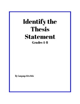 find thesis statement worksheet
