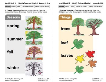 Preview of Identify Topic and Details 1: Lesson 2, Book 18 (Newitt Nonfiction Series)