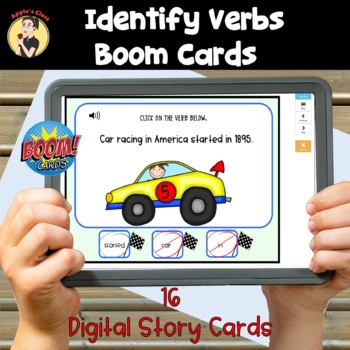 Preview of Identify Verbs BOOM Cards - Distance Learning