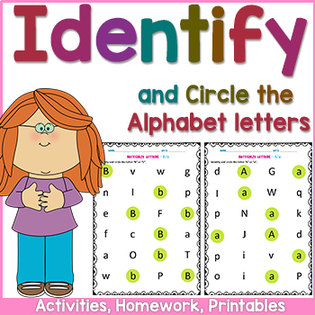 Preview of Identify and Circle the Alphabet letters