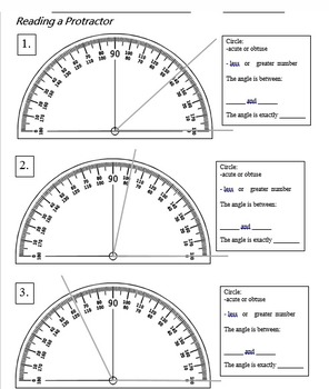measure angles using a protractor in a pdf file by constructing math sense
