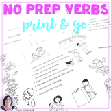 Identify and Name the Verb No Prep Printables for Vocabulary