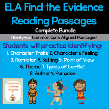 ELA find the evidence reading passages
