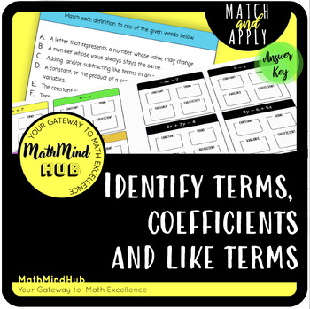 Preview of Identify terms, coefficients, and like terms
