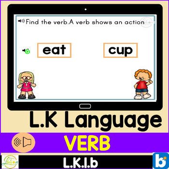 Preview of Identify the Action Verbs Boom Cards™