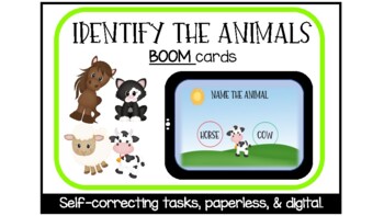 Preview of Identify the Animal - Digital Task Cards with Boom cards