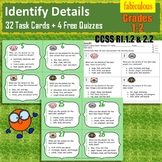 Identify the Details of Main Ideas- Task Cards, Grades 1-2