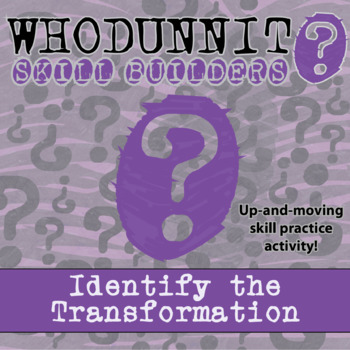 Preview of Identify the Transformation Whodunnit Activity - Printable & Digital Game Option