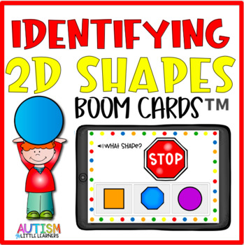 Preview of Identifying 2D Shapes Boom Cards™ for Little Learners