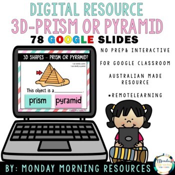 Preview of Identifying 3D Shapes Prism or Pyramid - Geometry 3D Shape Google Slides
