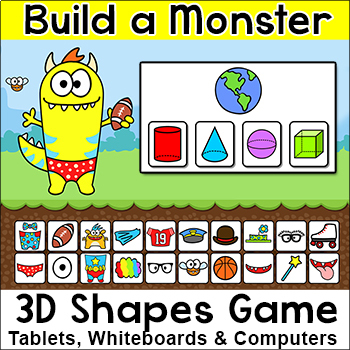 Preview of Identifying 3D Shapes in the Real World - Build a Monster Geometry Game