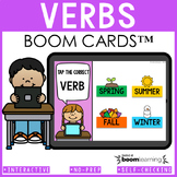 Identifying Action Verbs BOOM CARDS™ (Seasons): First Grade