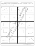 Identifying Acute Obtuse and Right Angles Activity Worksheet Page