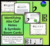 Identifying Alto Clef Notes Boom Cards