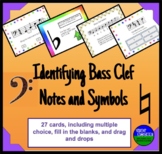Identifying Bass Clef Notes Boom Cards