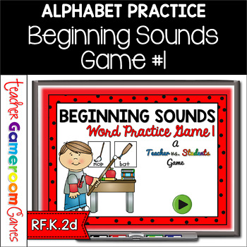 Preview of Identifying Beginning Sounds Teacher vs. Student Game #1