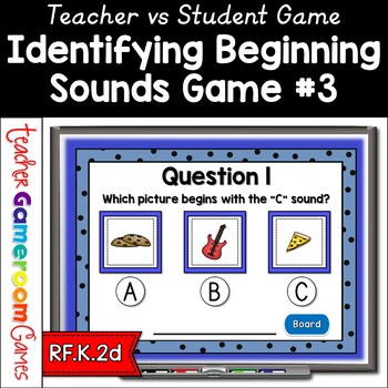 Preview of Identifying Beginning Sounds Teacher vs. Student Game 3