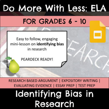 Preview of Identifying Bias in Research Mini Lesson | Argument Writing | Reading Nonfiction