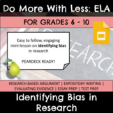 Identifying Bias in Research Mini Lesson | Argument Writin