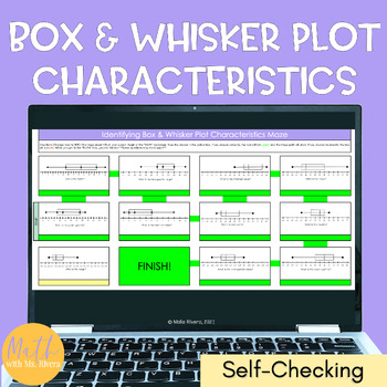 Preview of Characteristics of Box and Whisker Plots Digital Maze Activity for Pre-Algebra