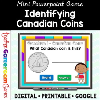 Preview of Identifying Canadian Money Mini Powerpoint Game