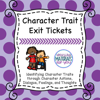 Preview of Identifying Character Traits - Any Text