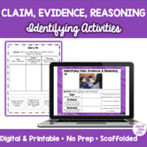 Identifying Claim Evidence Reasoning Activities