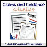 Identifying Claims and Evidence Worksheet