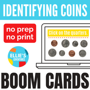 Preview of Identifying Money and Value of Coins Boom Cards