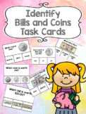 Identifying Coins and Bills (and their Values) Task Cards