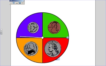 Preview of Identifying Coins and Coin Values Coin Spinner