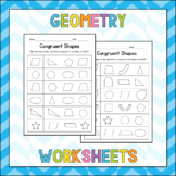 Identifying & Coloring Congruent Shapes - Geometry Workshe