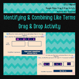 Identifying & Combining Like Terms Drag & Drop Activity vi