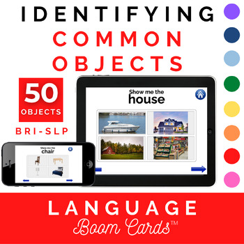 Preview of Identifying Common Objects (F:4) BOOM CARDS™