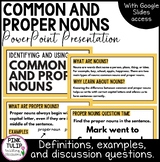 Identifying Common and Proper Nouns - PowerPoint Presentation