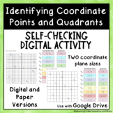 Identifying Coordinate Points and Quadrants Self Checking 