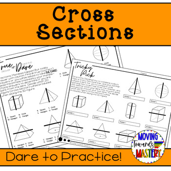 Preview of Identifying Cross Sections of 3D Figures Math Practice Activity