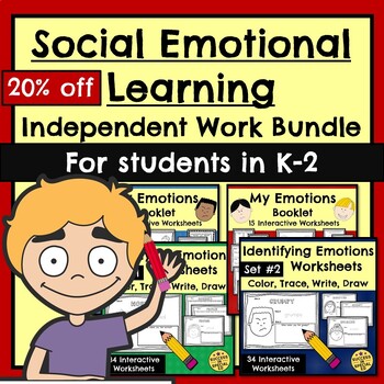 Preview of Identifying Describing Emotions Independent Work Packet Bundle Lower Elementary