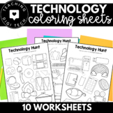 Computer Coloring Pages x 10 | Technology Worksheets for K