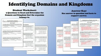 Preview of Identifying Domains and Kingdoms:  Read Information and Determine Classification