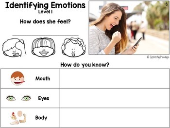 Identifying Emotions for Speech Therapy: Worksheets + an Interactive Book