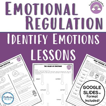 Preview of Identifying Emotions Lesson | Emotional Regulation (digital ready)