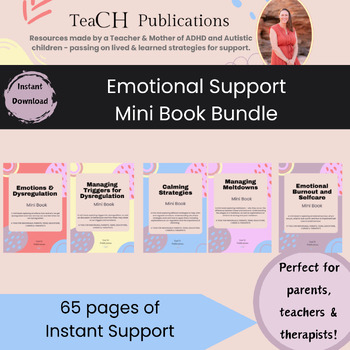 Preview of Emotional Regulation Mini Therapy Book Bundle - Triggers, Meltdowns, Coping Tool