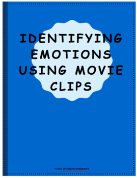 Preview of Identifying Emotions Using Children's Movie Clips