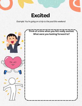 Preview of Identifying Emotions Worksheet:Excited