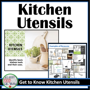 Preview of Kitchen Equipment Activities- FACS, FCS, Life Skills, Cooking