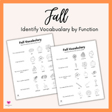 Identifying Fall Objects by Function Worksheets