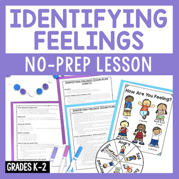 Preview of Identifying Feelings Lesson Plan For Emotional Intelligence & Self-Regulation