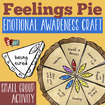 Preview of Identifying Feelings Worksheet and Craft for Fall - Feelings Pie Counseling