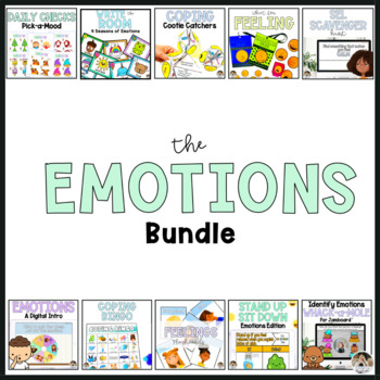 Preview of Identifying Feelings and Emotions Activities Bundle